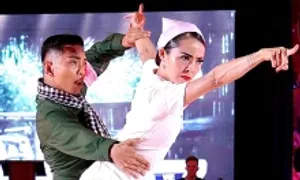 Phan Hiển, Thu Hương đưa chuyện tình thời chiến vào dancesport Phan Hiển, Thu Hương đưa chuyện tình thời chiến vào dancesport